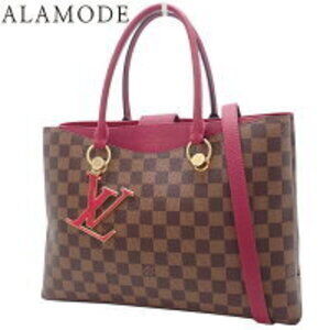 Louis Vuitton Riverside Handbag Shoulder Bag LV Ebene Brown Wine Red